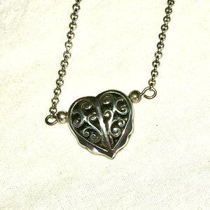 Brighton Heart Charm Silver Necklace
